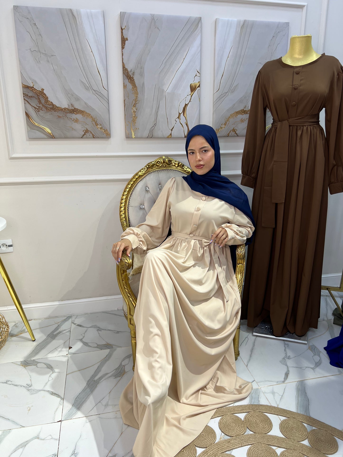 💫🤎  حجاب هناء الفاخر بأناقة طبيعية